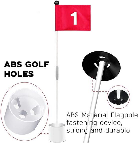 Golf Trainingsset - Oefen Golftas - Baan Aanleggen - Dubbelzijdig Ontwerp - 493 cm - Rood van GOLF — afbeelding 4