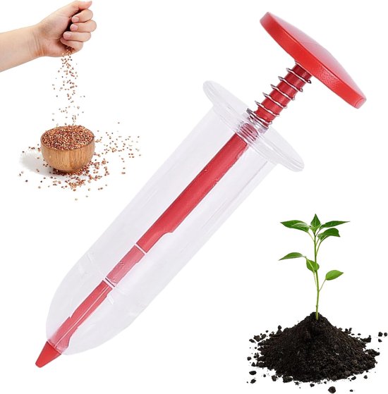 Zaaimachine Tuin - Planten Dispenser - Efficiënt Zaaien - Verstelbare Afstand - 1 Stuk - Rood — afbeelding 3