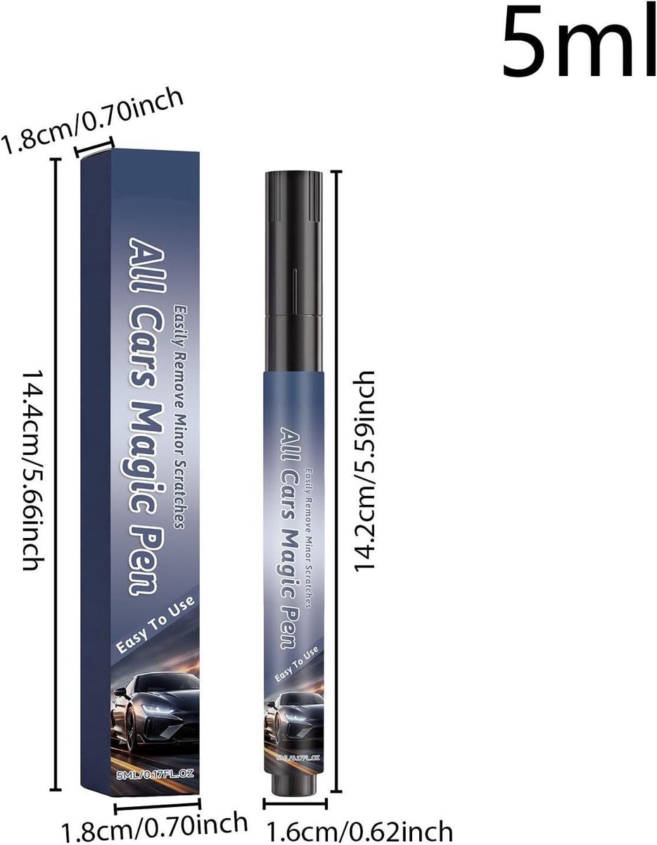 Krassenverwijderaar Stift - Lak Reparatie - Auto Onderhoud - Waterdichte Laag - 5 ml - Transparant – foto 6