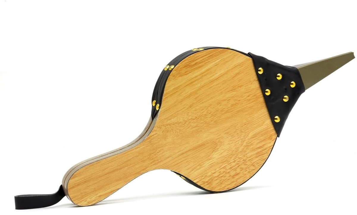 Dailygoods - Houten Open Haardbalg met Metalen Mondstuk