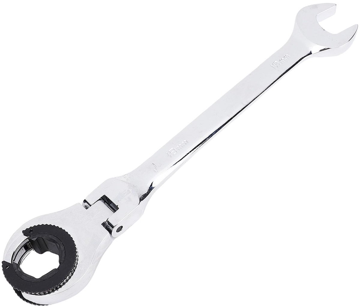Dailygoods - Open Flexkop Ratelsleutel 19 Mm met 72 Tanden