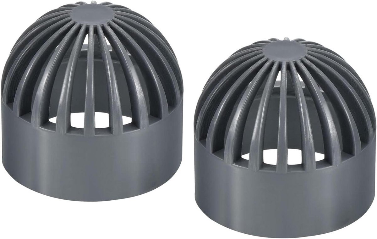 Afvoer Rooster - Pijp Dop - Buiten Afvoer - Anti-verstopping - 2 Stuks 32mm - Grijs