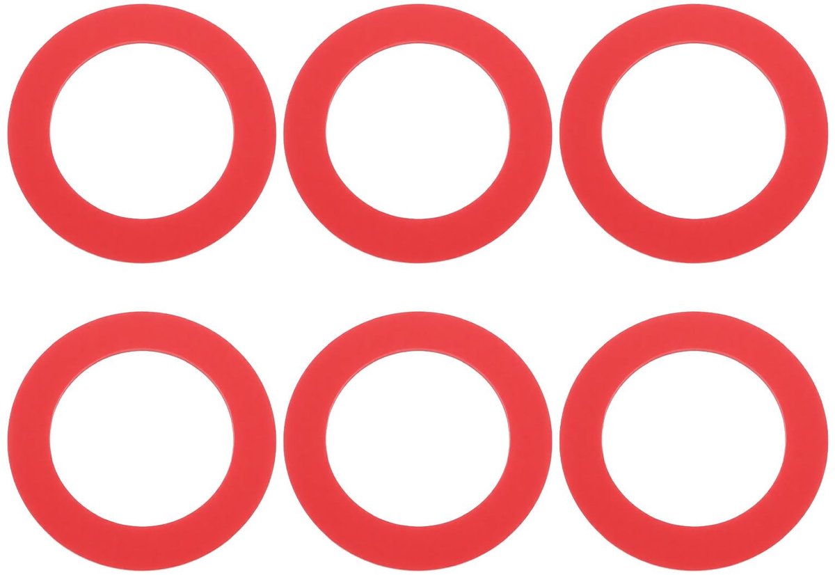 Dailygoods- Spoelklep Afdichting 6x - Compatibel met Mansfield 210/211 - Hoogwaardig Siliconen - Buitendiameter 80mm - Dikte 1.9mm - Duurzaam en Slijtvast - Toiletafdichting