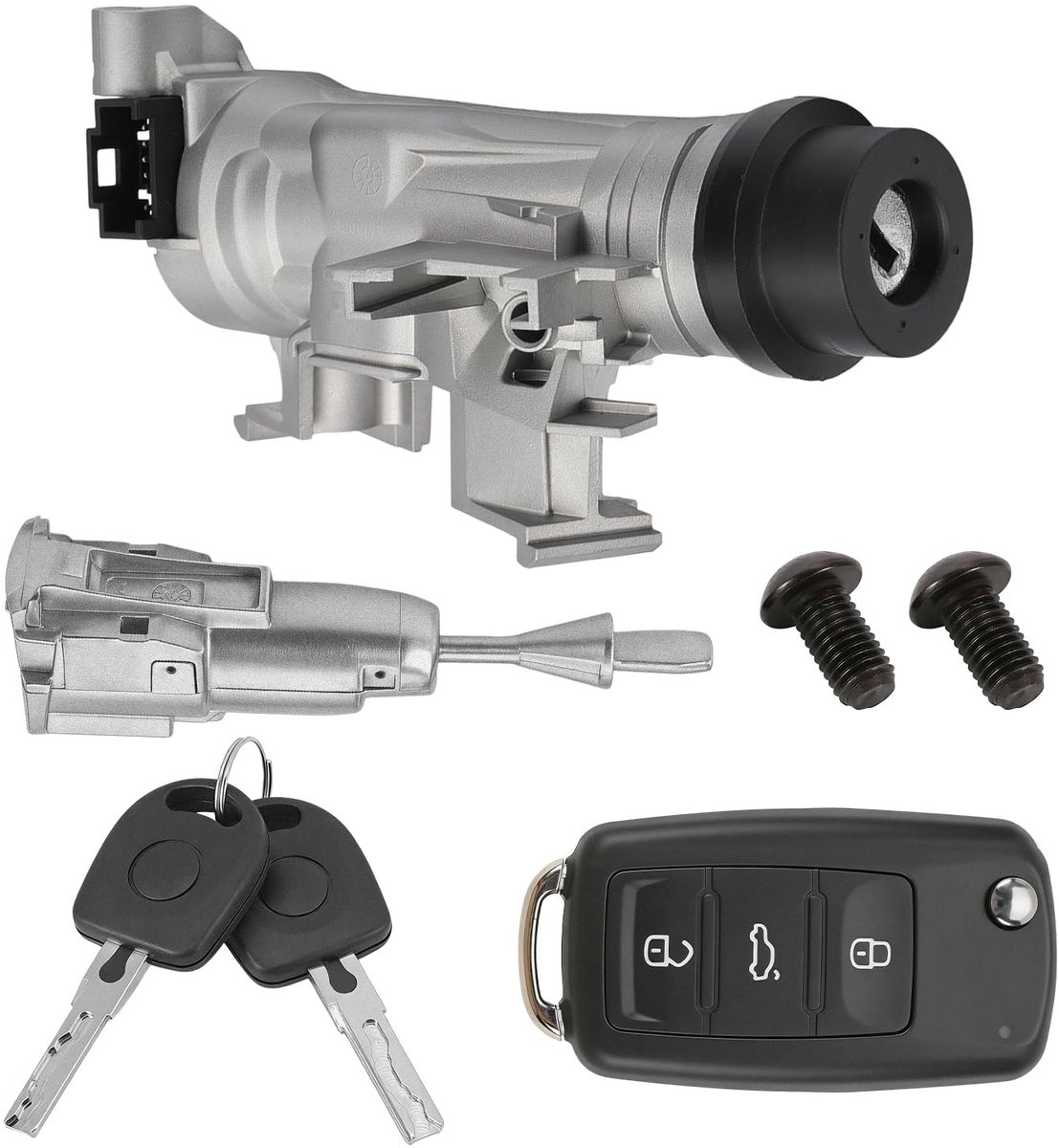 Dailygoods- Contactschakelaar gloednieuw - Contactslot - Afstandsbediening - Sleutels - Bouten - Compatibel met A3/Q3/TT/Seat/Alte/Leon - Ontstekingsschakelaar