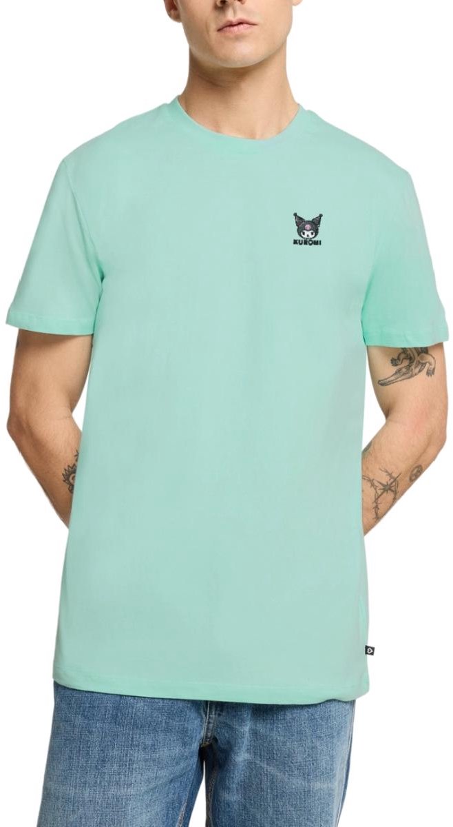 Kuromi Geborduurd Portret Premium T Shirt Heren