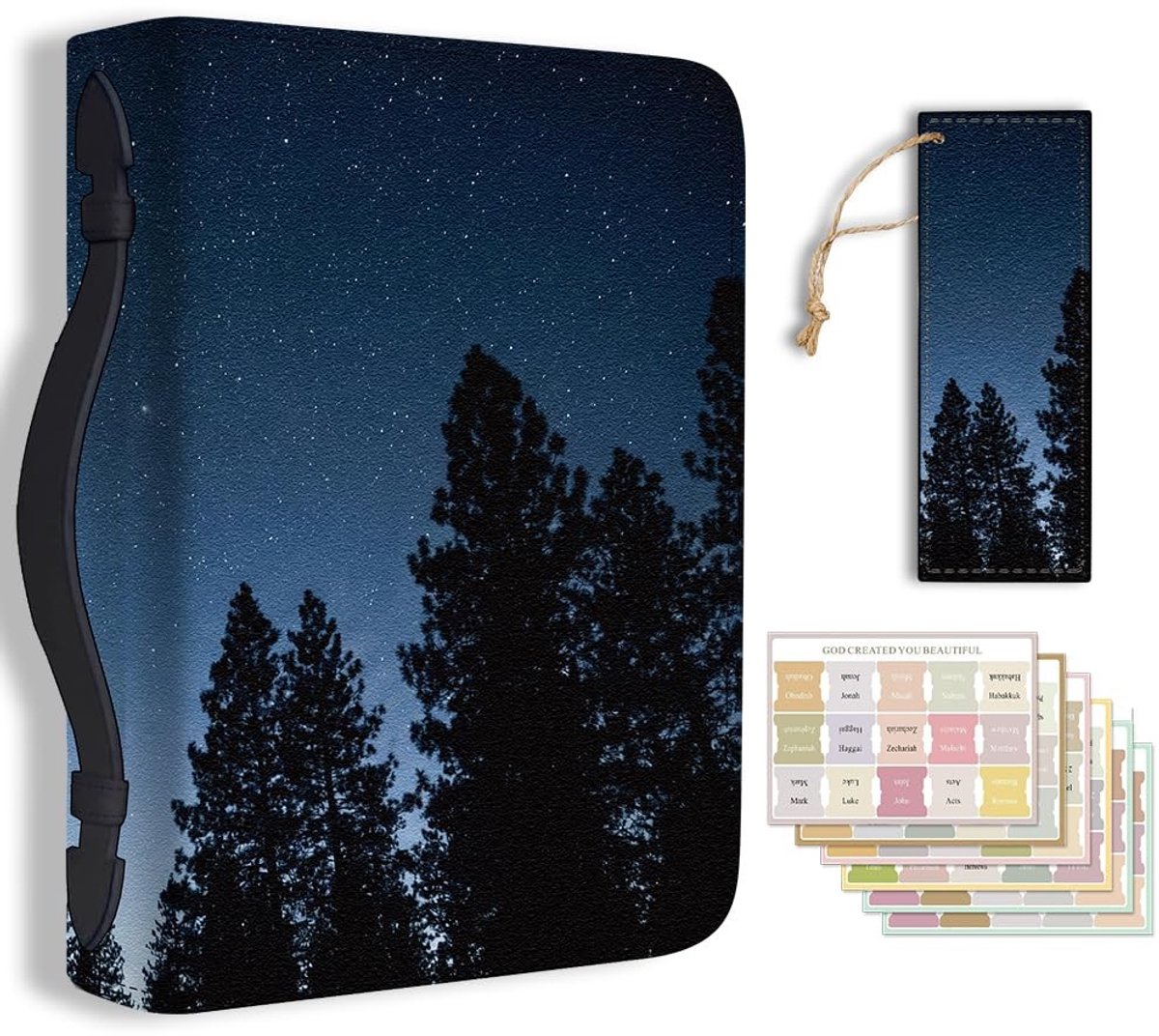 Dailygoods- Bijbelhoes Zacht Imitatieleer - Bijbel Beschermhoes - Boek Hoes - Bladwijzer - Opbergtas - Afmetingen 28,5x20,3x5,9 cm - Boekhoes