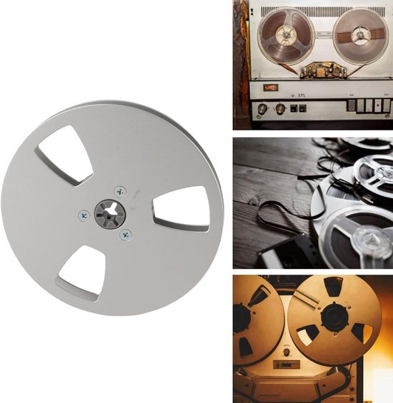 Lege 5 Inch Tape Reel met 3 Openingen, Universele Aluminium Opname Spoel voor Reparatie van Bandrecorders — afbeelding 2