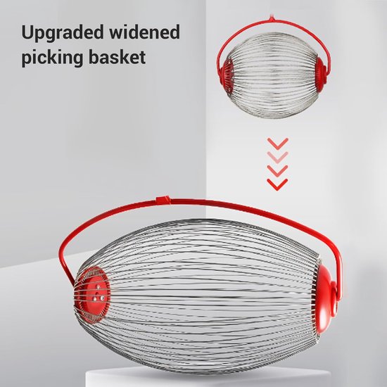 Notenverzamelaar Roller - Eikelplukker Walnoten - Tuin Opruimen - Rugbesparend Ontwerp - 38 x 20 cm - Zilver — afbeelding 2