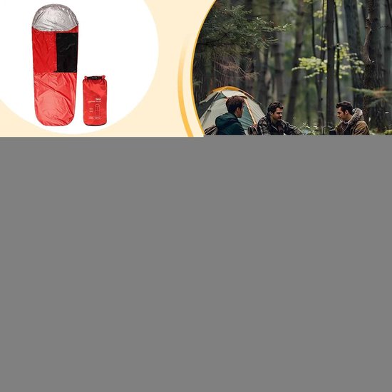 Campingslaapzak - Isolerende hoes - Outdoor avontuur - Vochtbestendig schild - 85 x 221 cm - Zwart Rood — afbeelding 4