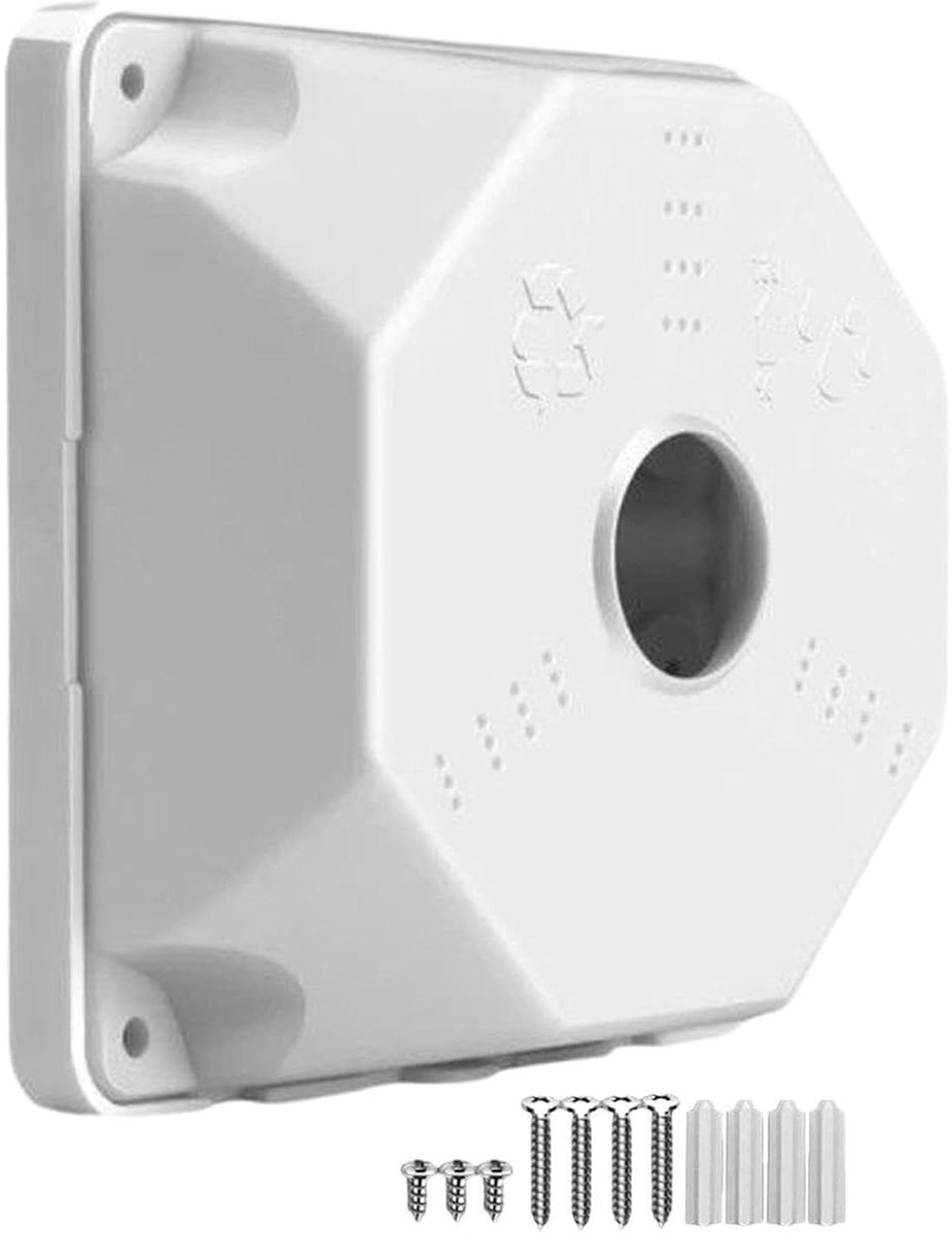 Camera Aansluitdoos - Camera Behuizing - Beveiliging Installeren - Geïntegreerd Kabelbeheer - 13 x 13 x 5 cm - Wit
