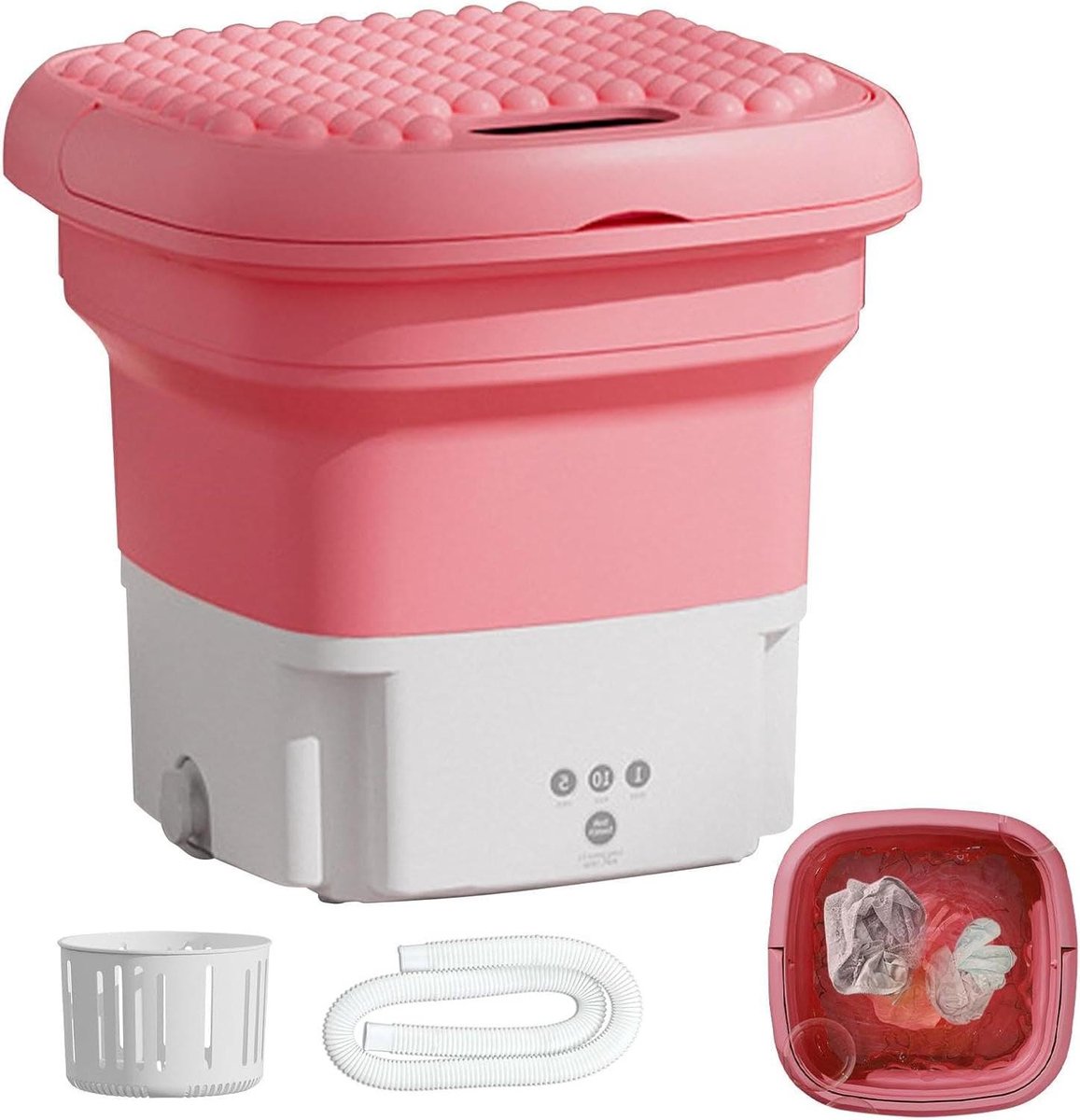 Opvouwbare Was Machine Mini Washer Draagbaar Kleine Wasjes Doen Ultrasone Turbine Technologie 2.8 Liter