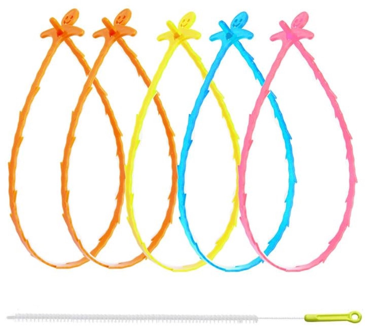 Dailygoods - 6 Stuks Flexibele Afvoerspiralen voor Effectieve Afvoerreiniging
