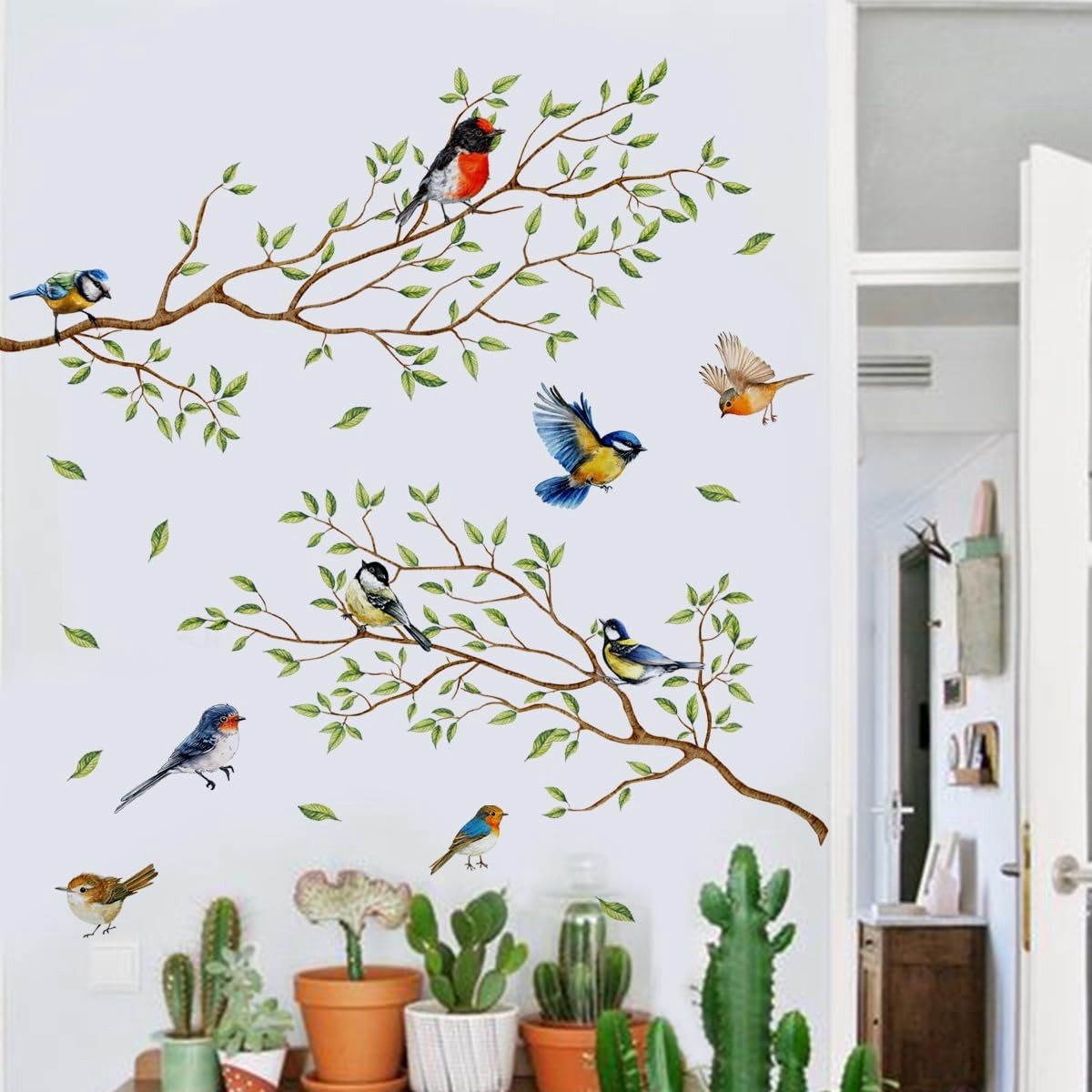 Dailygoods- Muursticker Vogel - Muurstickers Babykamer - Muurstickers Kinderen - Peel en Stick - Wanddecoratie - Verwijderbaar