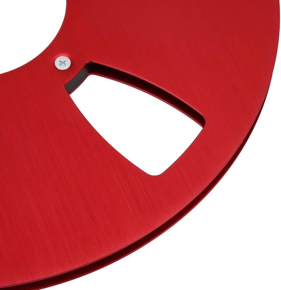 Lege Tape Spoel - Opwikkelspoel Reel - Audio Opnemen - 6-Gat Windbestendig - 10 Inch - Rood — afbeelding 3