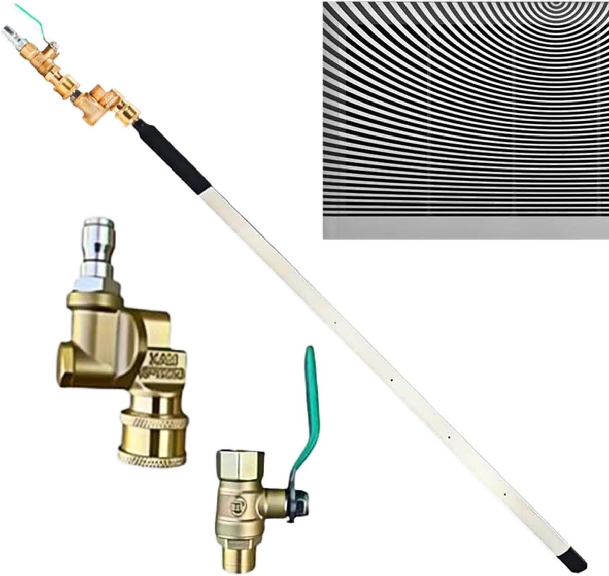 Radiator Reiniger - Reinigingsstaaf - Koelsysteem Spoelen - Roestvrij Staal - 60 Cm - Zilver