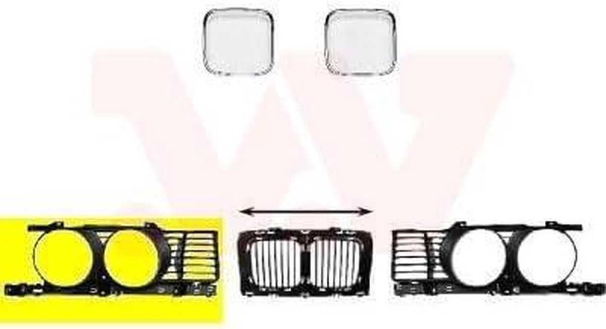 Radiatorrooster - Grille Afdekking - Auto Onderhoud - Kunststof Materiaal - 56 x 13 x 12 cm - Zwart