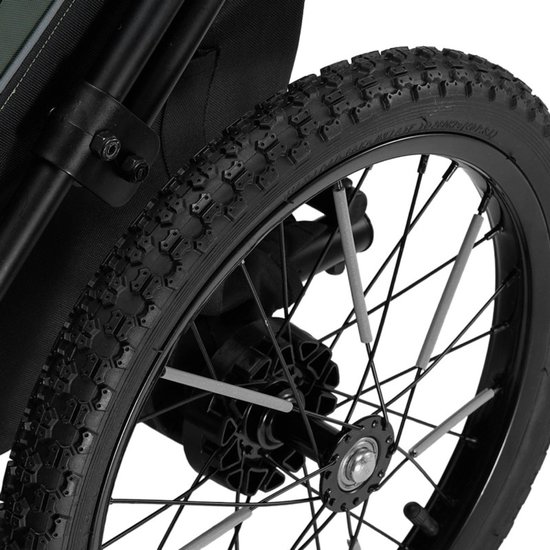 PETRIVE Hondenfietskar 3-in-1 - Opvouwbare Fietskar, Jogger en Transportkennel - Voor Hond en Kat tot 30 kg - Groen — afbeelding 4