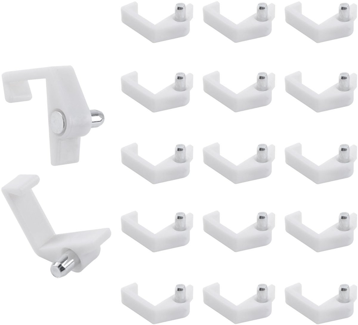 Dailygoods- Plankpinnen 50 Stuks - Kast Steun - Plank Ondersteuning - Kunststof - Wit - Geschikt voor 18 mm Planken - Planksteunen
