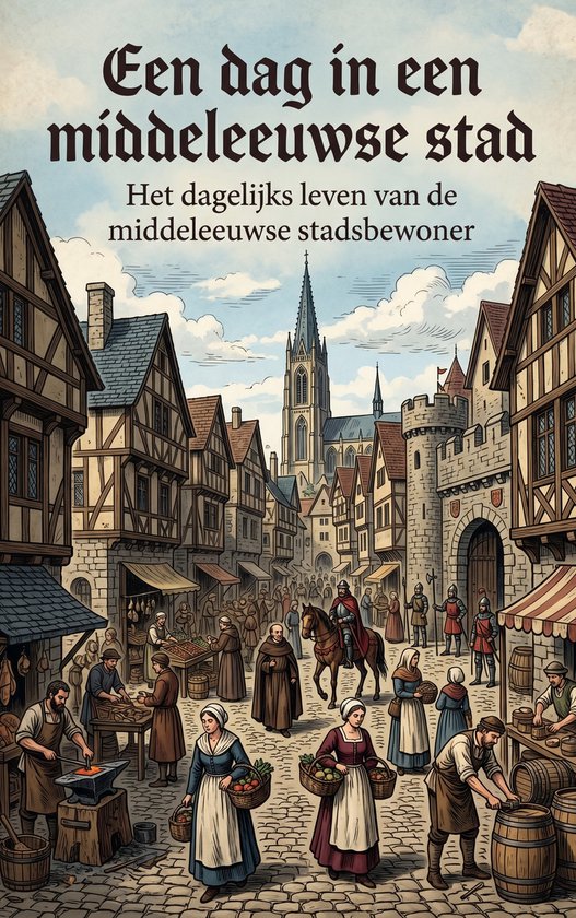 Een dag in een middeleeuwse stad - cover