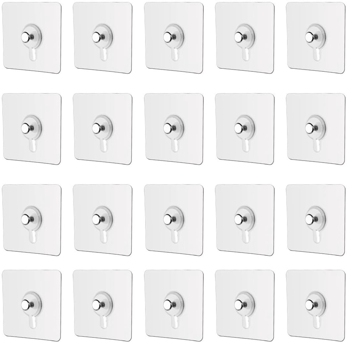 Dailygoods- Zelfklevende Haken - Set van 20 - Sterke draagcapaciteit tot 10kg - Ophanghaken - Haakjes voor foto's - Geen boren nodig - Duurzaam acryl