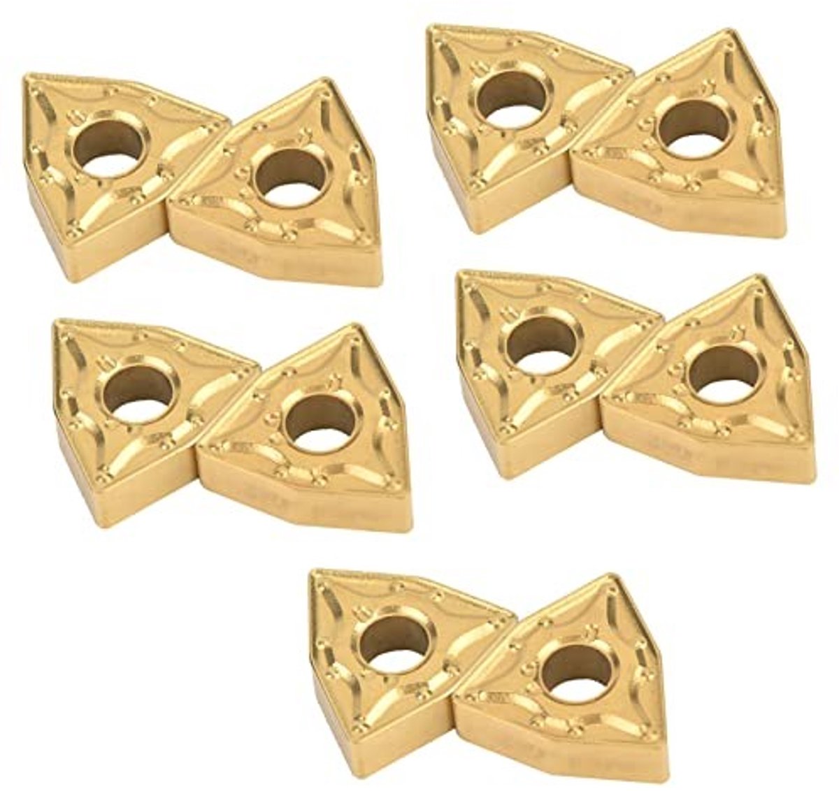 Dailygoods- Draaigereedschap 10 stuks - Hardmetalen Inzetstukken - CNC Inzetmes - Gecoat Materiaal - Hoogwaardige Kwaliteit - 100% Gloednieuw - Snijgereedschap