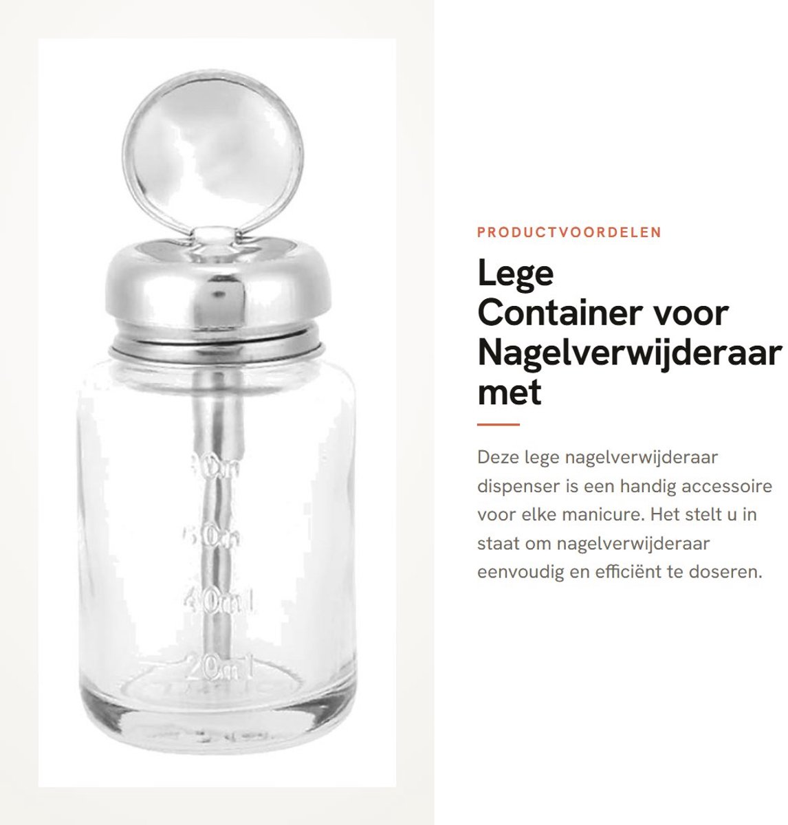 Dailygoods- Gel Polish Remover Dispenser - Nagelverwijderaar - Manicure-accessoire - Lege Container - Verpakking met 1 Stuk - Handig in Gebruik - Nagelremover