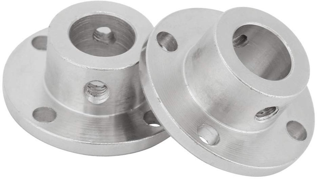Dailygoods- Flenskoppelingen Hoogwaardig - 2 Stuks - Binnendiameter 12 Mm - Buitendiameter 18 Mm - Gegalvaniseerd Ijzer - Duurzaam - Koppelingen