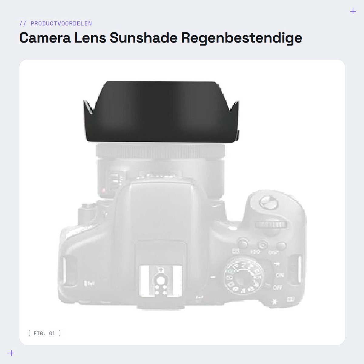 Dailygoods- Zonnescherm - Schokbestendig - Camera Lens Zonnekap - Geschikt voor EF 50mm f/1.8 STM - Lichtgewicht - Duurzaam ABS Materiaal - Lenskap