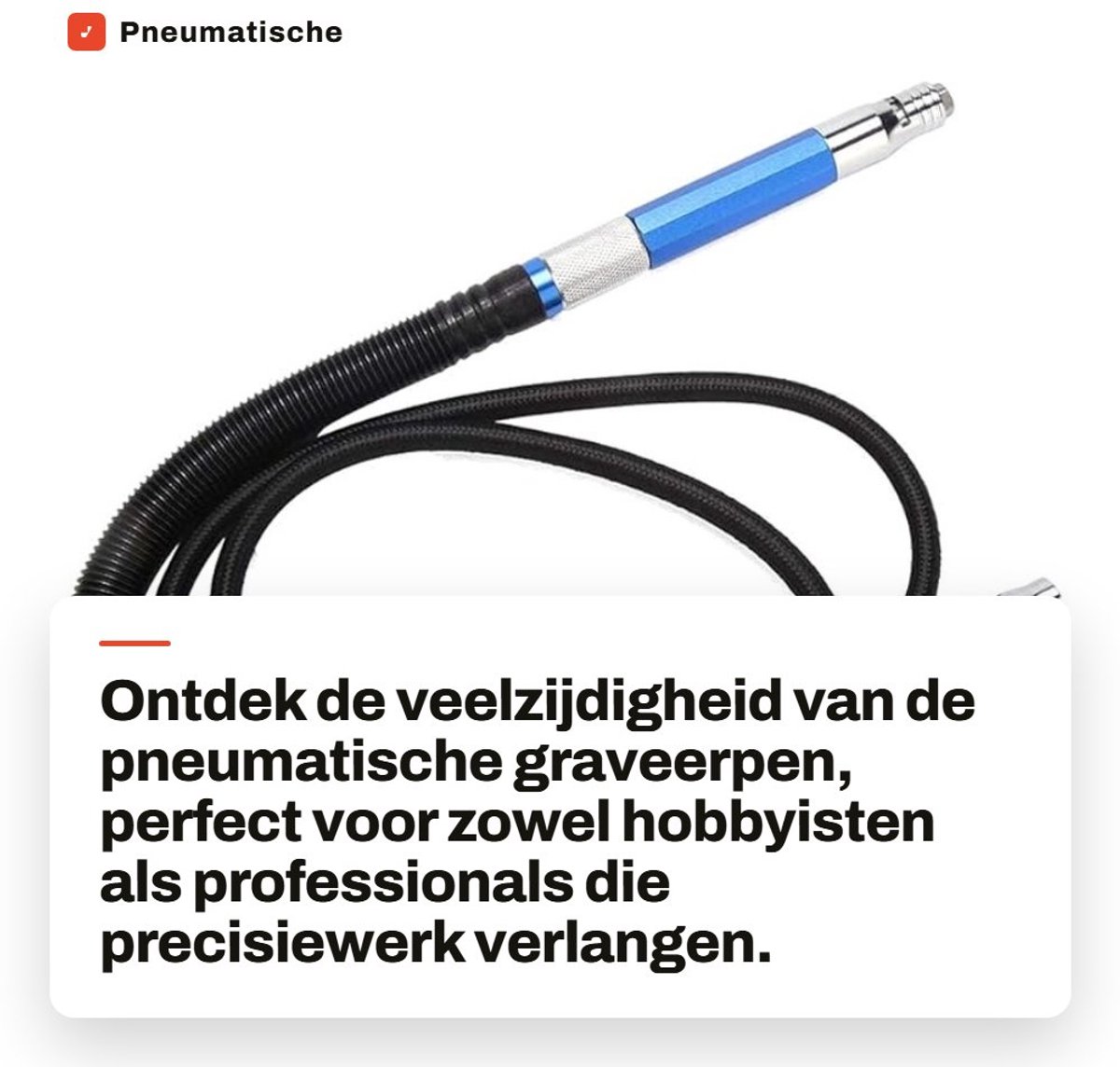 Dailygoods- Graveerpen Pneumatisch - Hoge snelheid - Antisliphandgreep - Lichtgewicht - Slijpmachine voor metalen - 70000 tpm