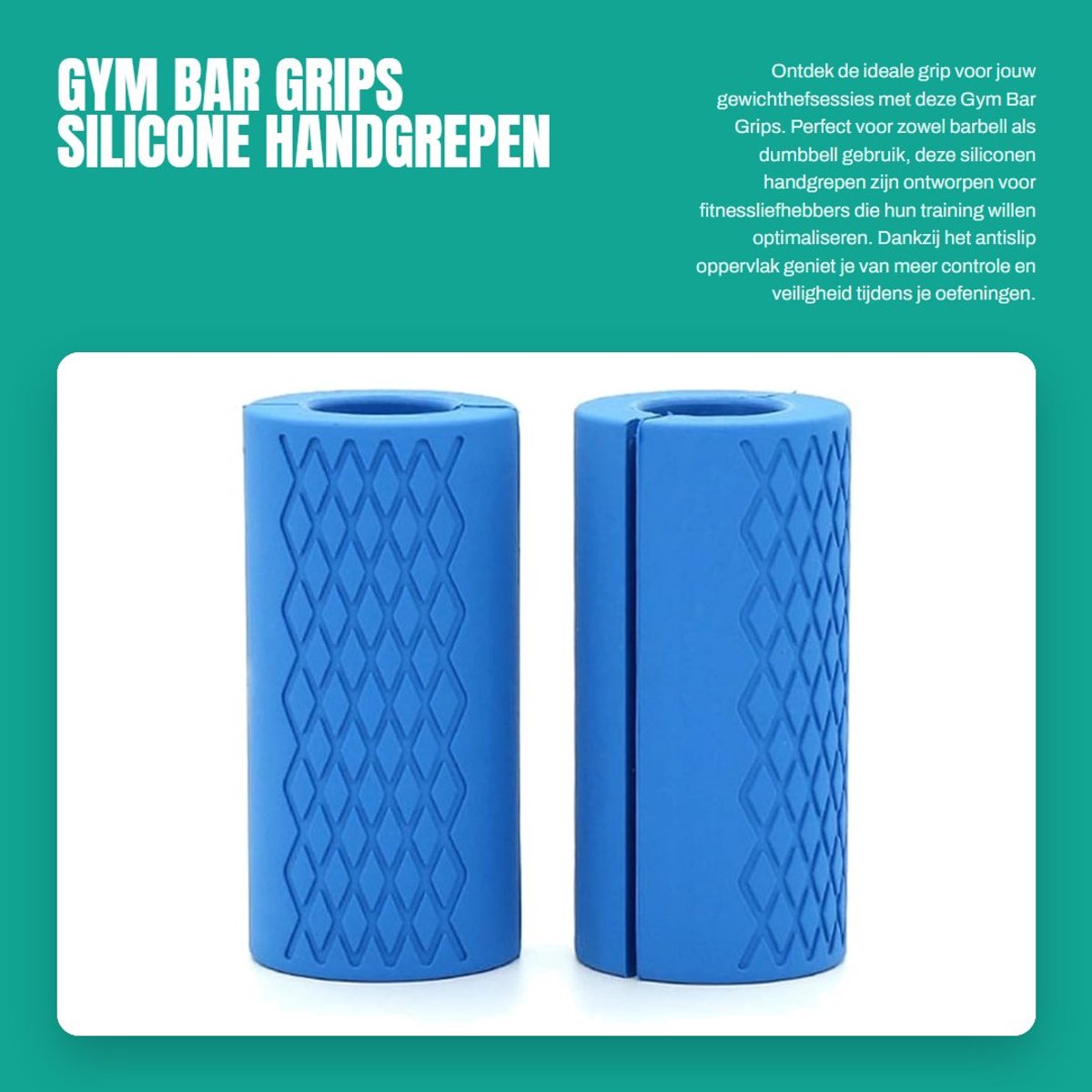 Dailygoods- Handgrepen Antislip - 2 Stuks - Silicone - Ergonomisch Ontwerp - Draagbaar - Voor Gewichtheffen - Bescherm Pads