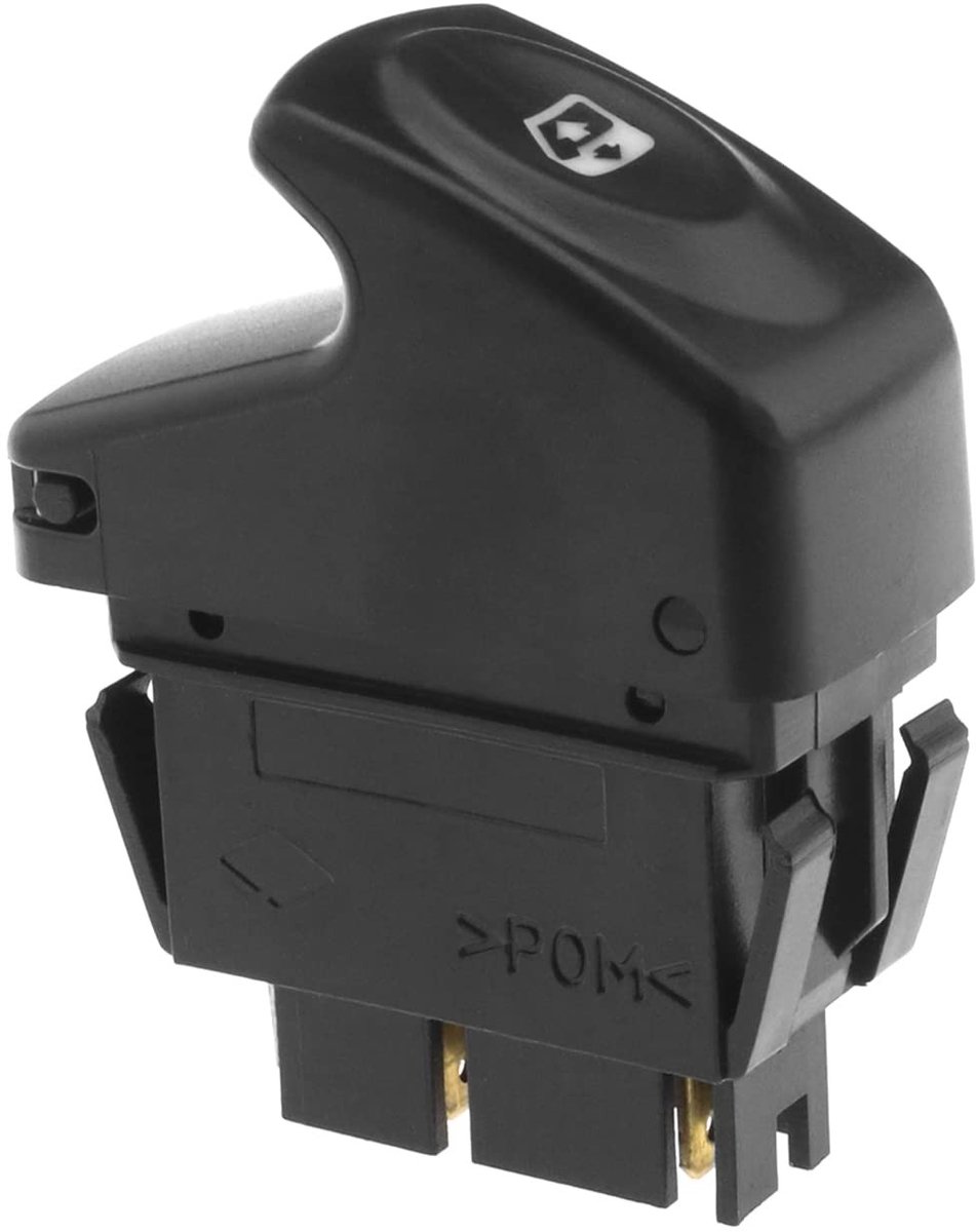 Dailygoods - Raambedieningschakelaar - Vervanging 7700429998 - 6 - Compatibel met Renault - Voorzijde auto - Geschikt voor Kangoo Megane Scenic Cl...