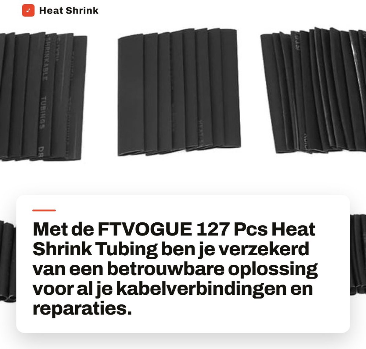 Dailygoods - Heat Shrink Tubing Set - 127 stuks - Duurzaam en flexibel - PE materiaal - Kabelverbinding en reparatie - Ideaal voor klussen - Multicolor