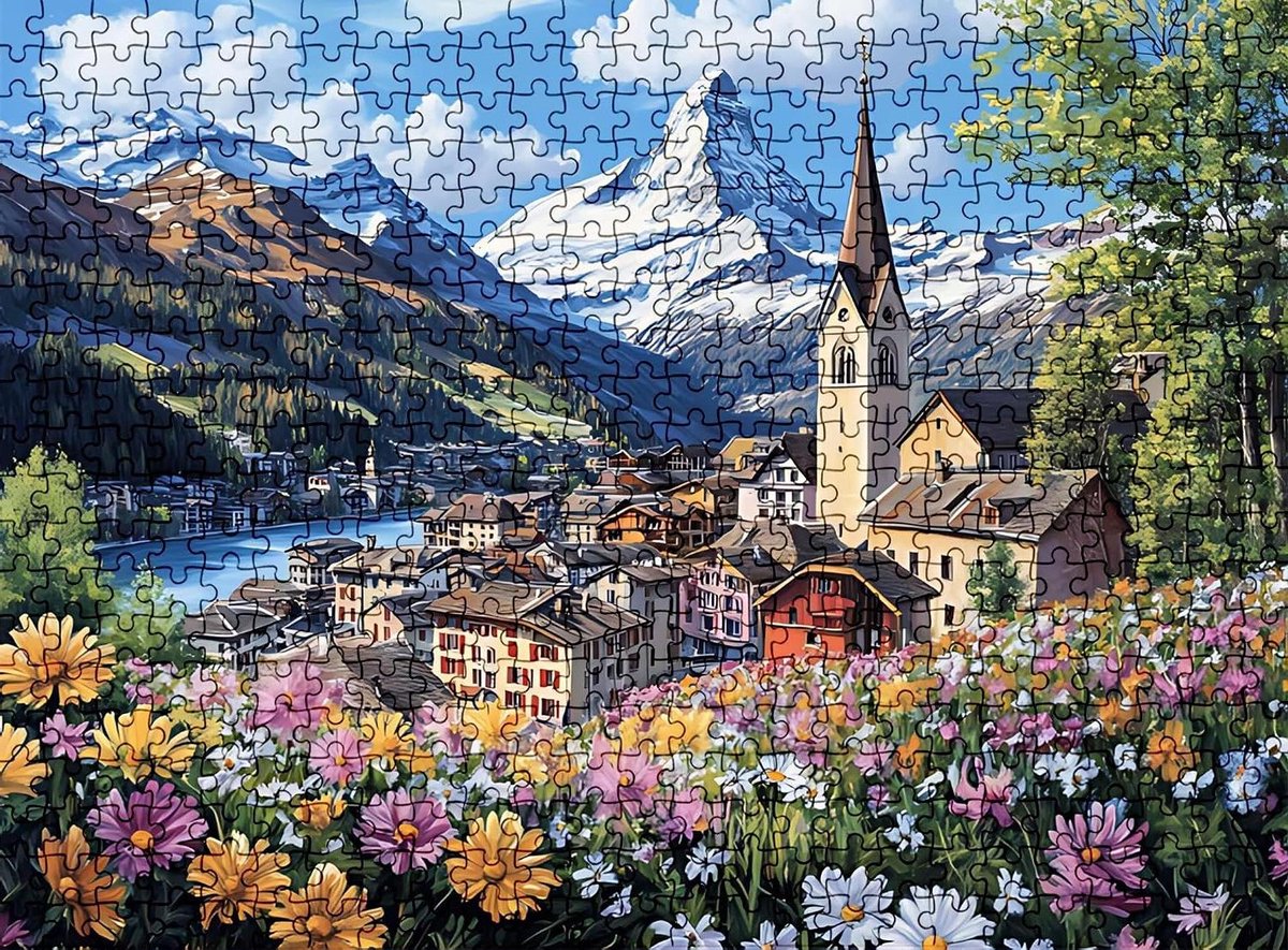 Houten Puzzel - 4000 Stukjes Puzzel - Familie Entertainment - Hoge Resolutie Print - 141.5 x 87.5 cm - Multi
