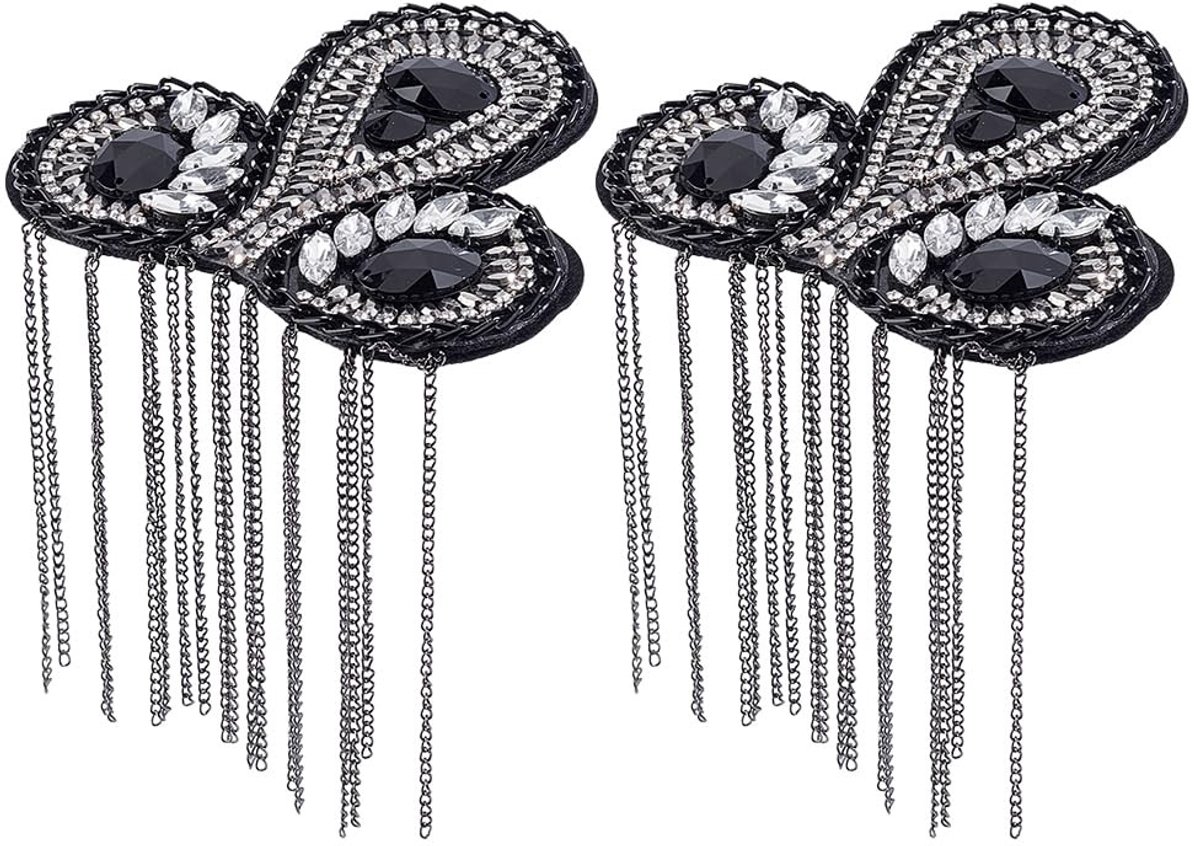 Dailygoods- Epauletten Goud - Epauletten Carnaval - Schouderstukken - Lichtgewicht Stof - Dubbel Genaaide Kwastjes - Schouderketting met Klikspeld