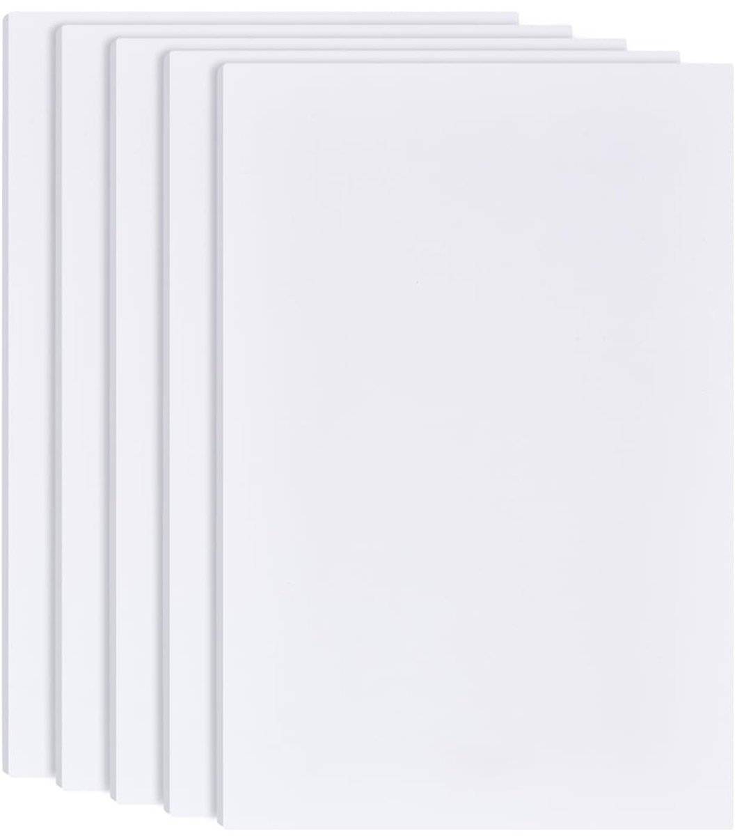 Dailygoods- Schuimplaten 5 stuks - 30 x 20 cm - 6 mm dik - PVC-schuimplaat - Knutselmateriaal voor kinderen - Creatieve projecten