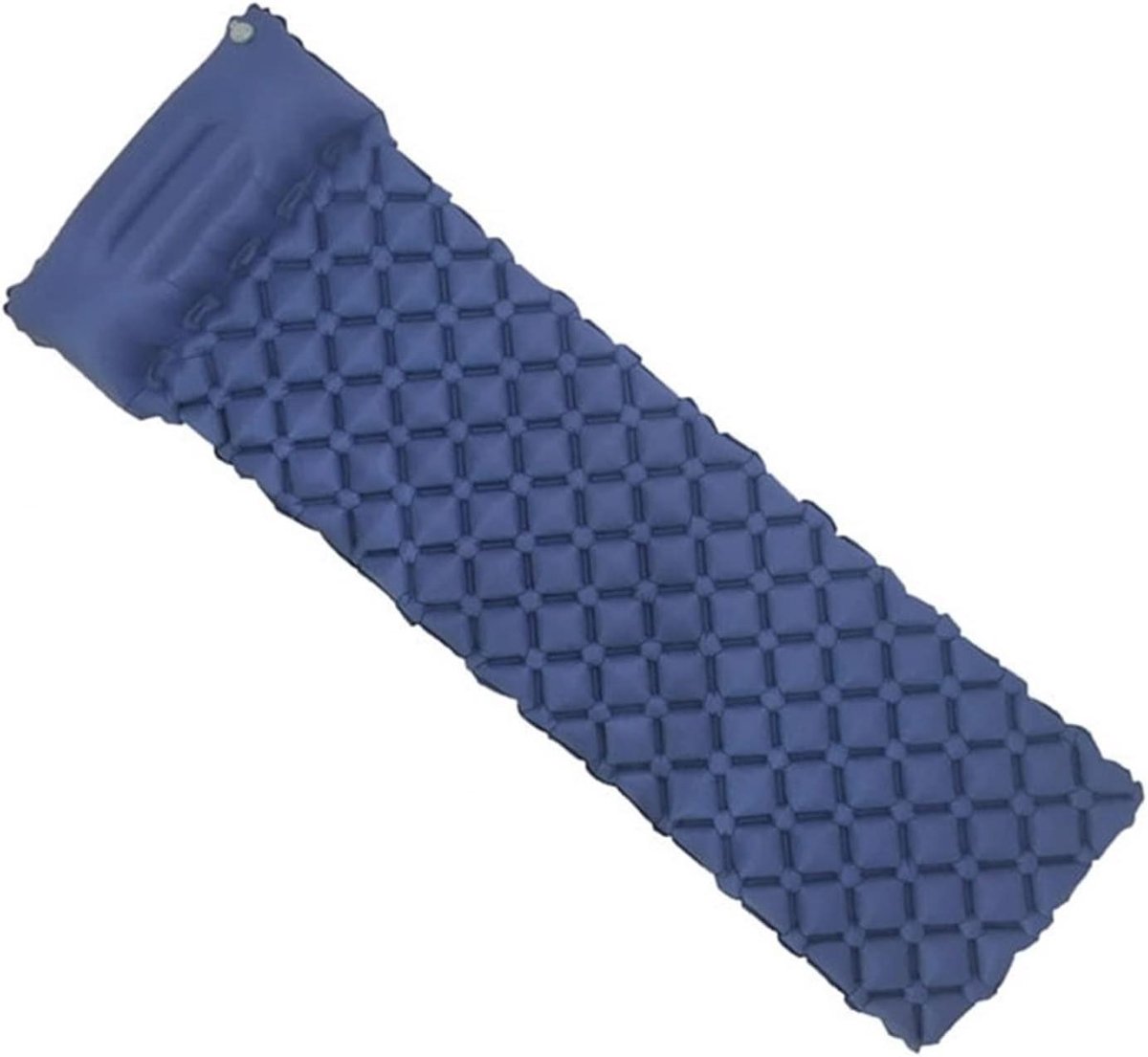 Opblaasbaar Slaapkussen - Luchtbed Mat - Kamperen Reizen - Dubbel Luchtklep Snel - 198cm x 80cm - Marineblauw