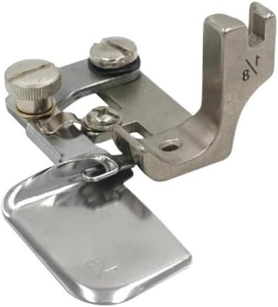 Naaimachine naaivoet - Hemmer binder - Zomen afwerken - Stalen constructie - 3mm - Zilverkleurig