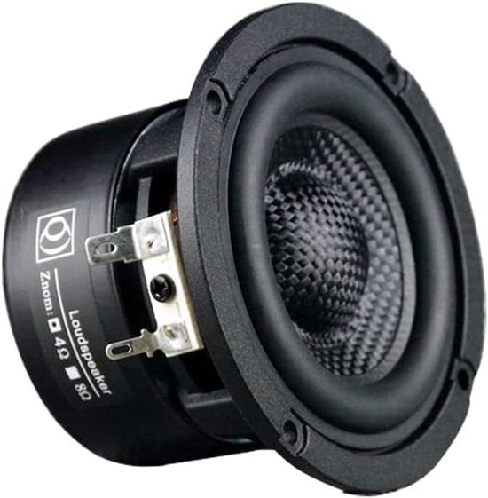Subwoofer Speaker - Hifi Bass - Home Theatre - Glasvezel Membraan - 3 Inch - Zwart — afbeelding 2