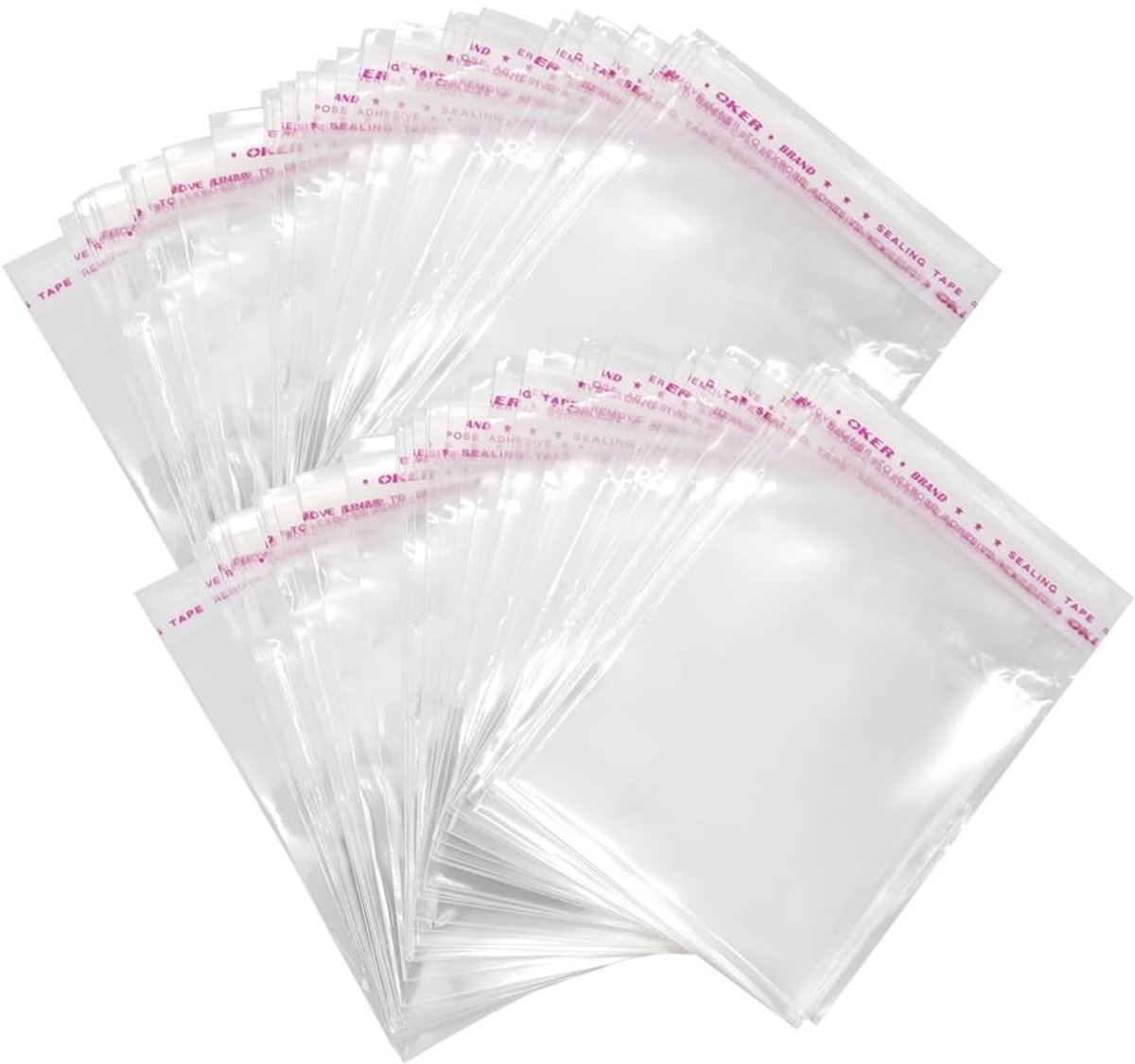 Dailygoods- Plastic Zakjes Transparant - Zelfklevend - Voedselveilig - 300 Stuks - 7 x 10 cm - Vochtbestendig - Verpakkingszakjes