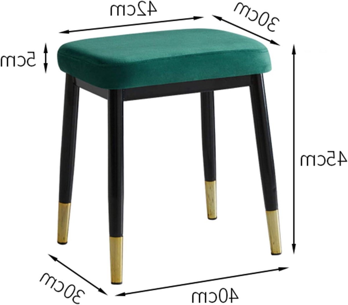 Make-up kruk - Voetenbank kruk - Ontspannen thuis - Stapelbaar design - 45x40x30cm - Divers