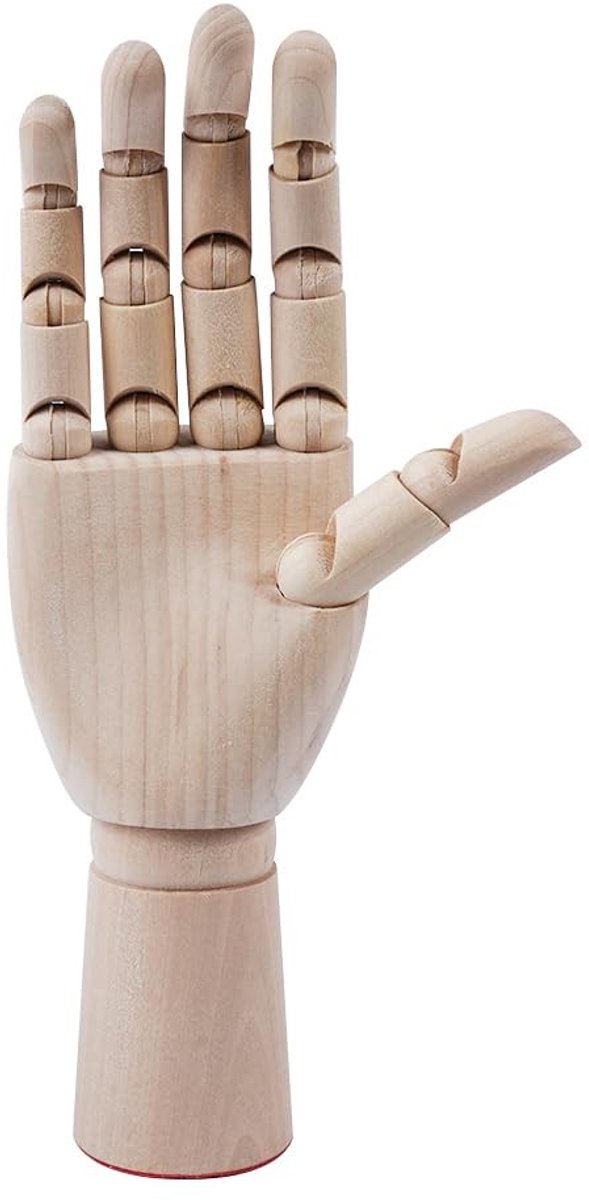 Dailygoods - Flexibel Houten Handmodel voor Tekenen en Schetsen