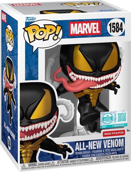 Boîte Funko Pop! Marvel All-New Venom Édition Limitée avec figurine.