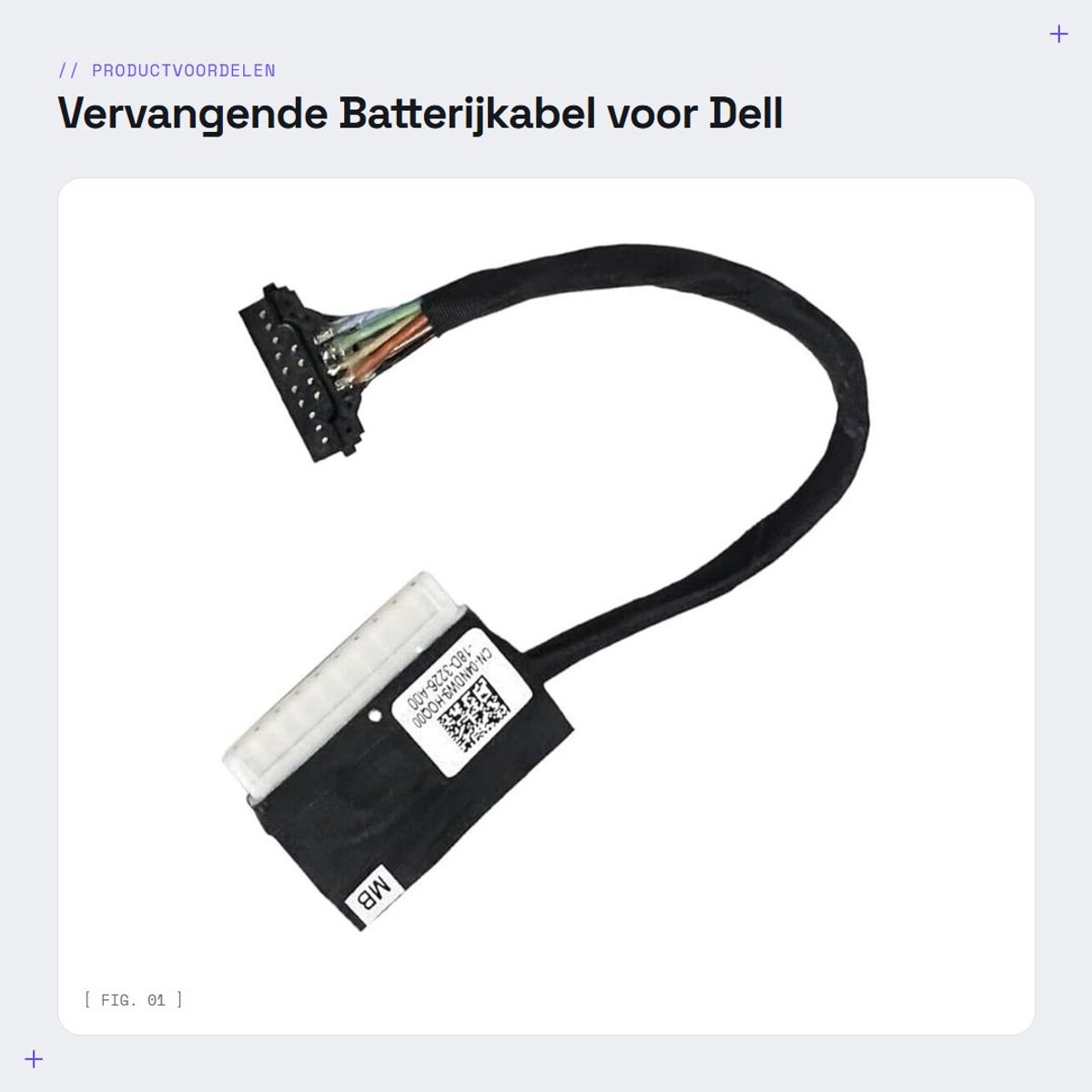 Dailygoods - Vervangende Batterijkabel voor Dell Inspiron en Vostro Laptops