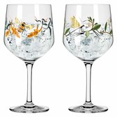 Ritzenhoff Gin Tonic Glazen - Botanisch Fauna Design - 2 Stuks - Kristalglas - 720 ml - Cocktailglazen - Geschikt voor de Vaatwasser