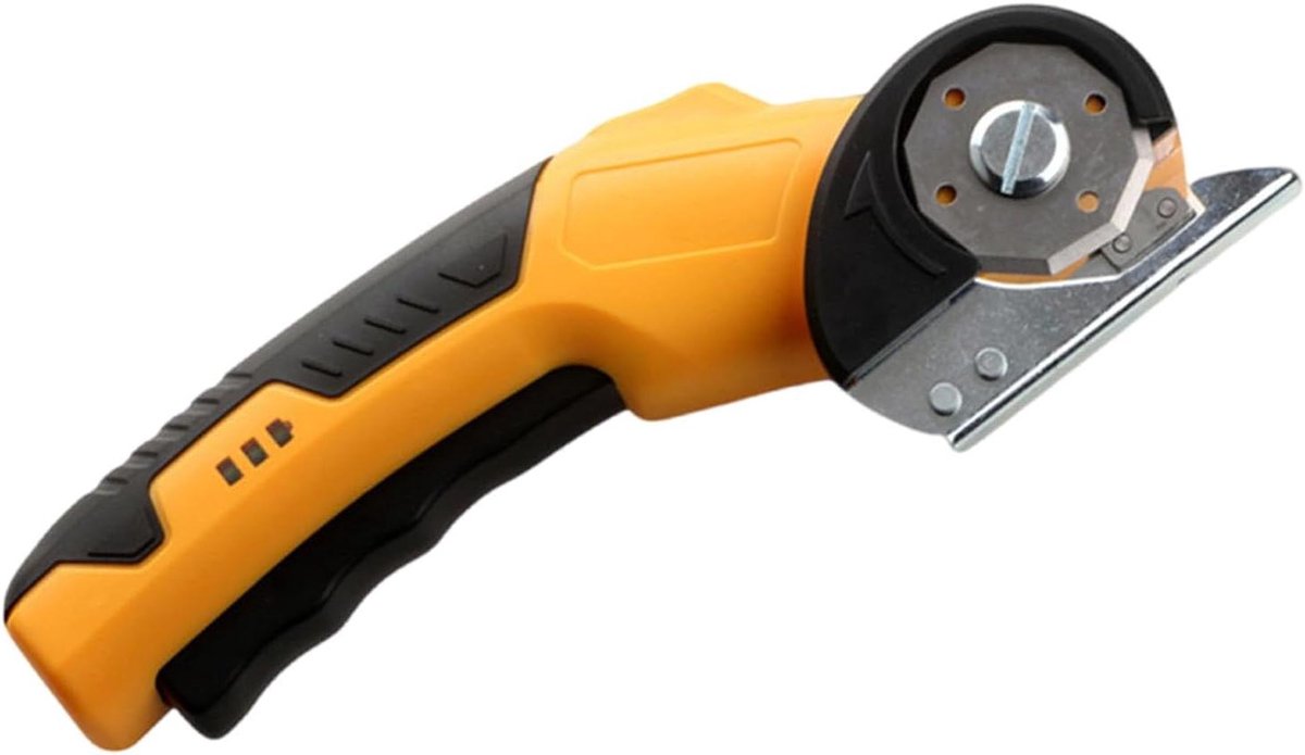 Elektrische Stoffen Trimmer - Doek Snijmachine - Kleding Maken - Ergonomische Handgreep - 8.5 cm - Geel