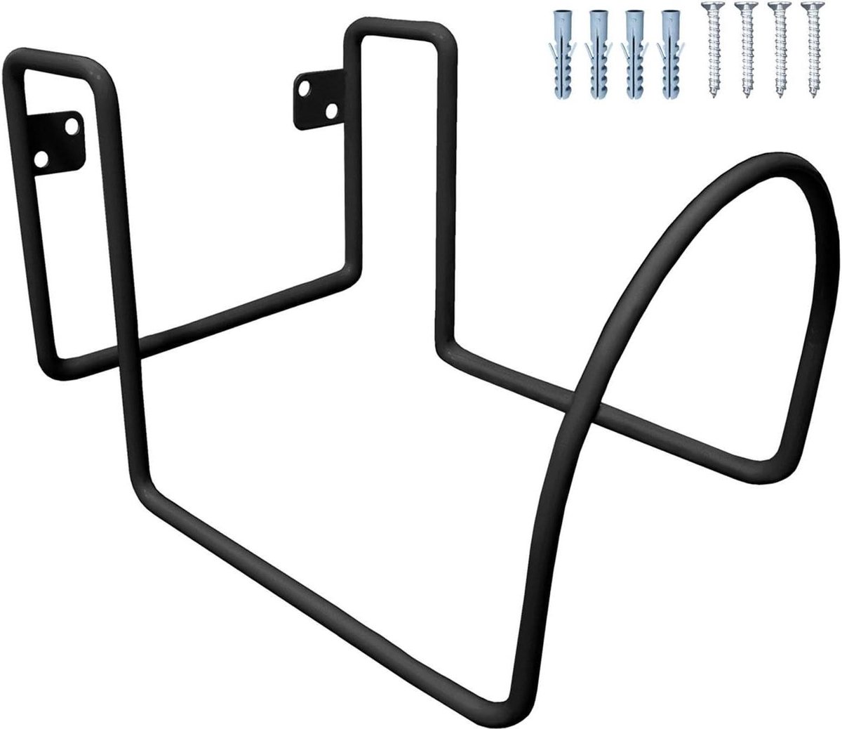 Tuinslang Houder - Slang Organizer - Opgeruimd Buiten - Roestwerend Poedercoat - Tot 120 Meter - Zwart