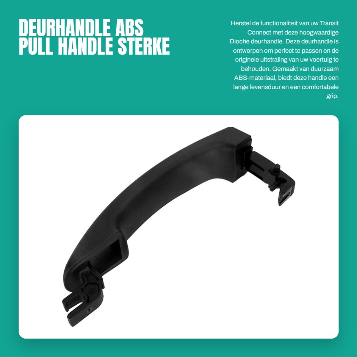 Dailygoods- Deurgreep - Geschikt voor Transit Connect - ABS Materiaal - Schokbestendig - Voorzijde Links/Rechts - Precisie Ontwerp - Deurgreep Auto