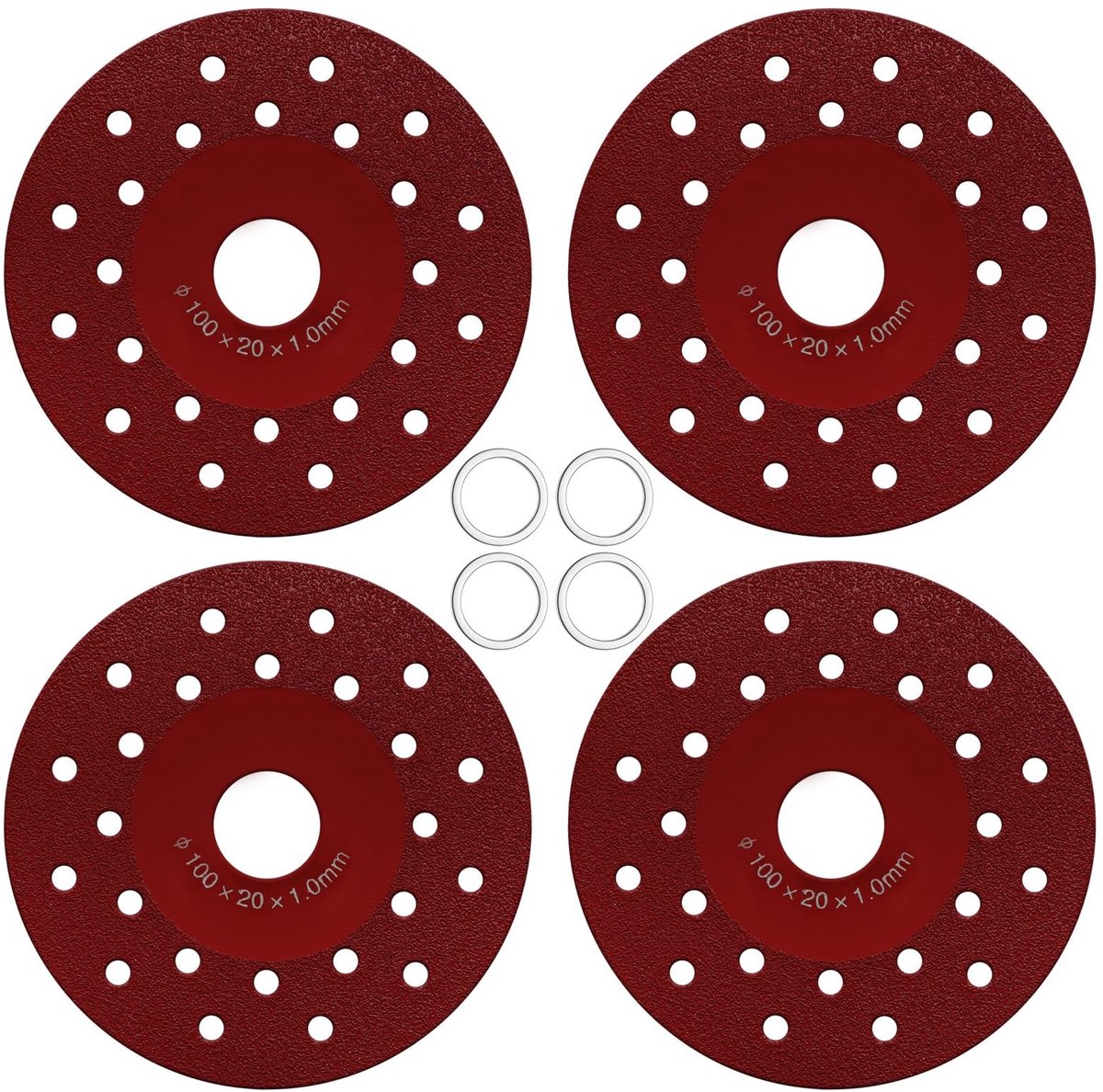Dailygoods- Diamantzaagblad - Set van 4 - Bevel/Schuine rand - Slijpschijf - Geschikt voor steen - Hoogwaardige kwaliteit - Zaagblad