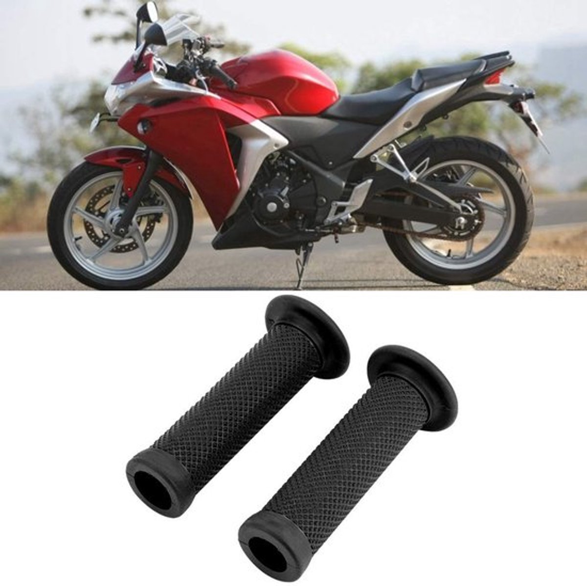 Dailygoods- Motorfietsgrepen Antislip - Universele Grip - 2 Stuks