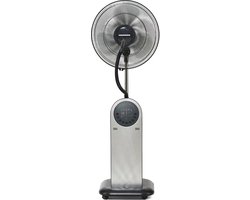 Heinner Nevelventilator – 95 W – 3 Snelheidsstanden (Normaal, Natuurlijk & Stil) – 360° Nevelspray – 1,8 L Watertank – Ionisator – 8 Uurs Timer – 10 Uur Bevochtiging – Afstandsbediening – Grijs